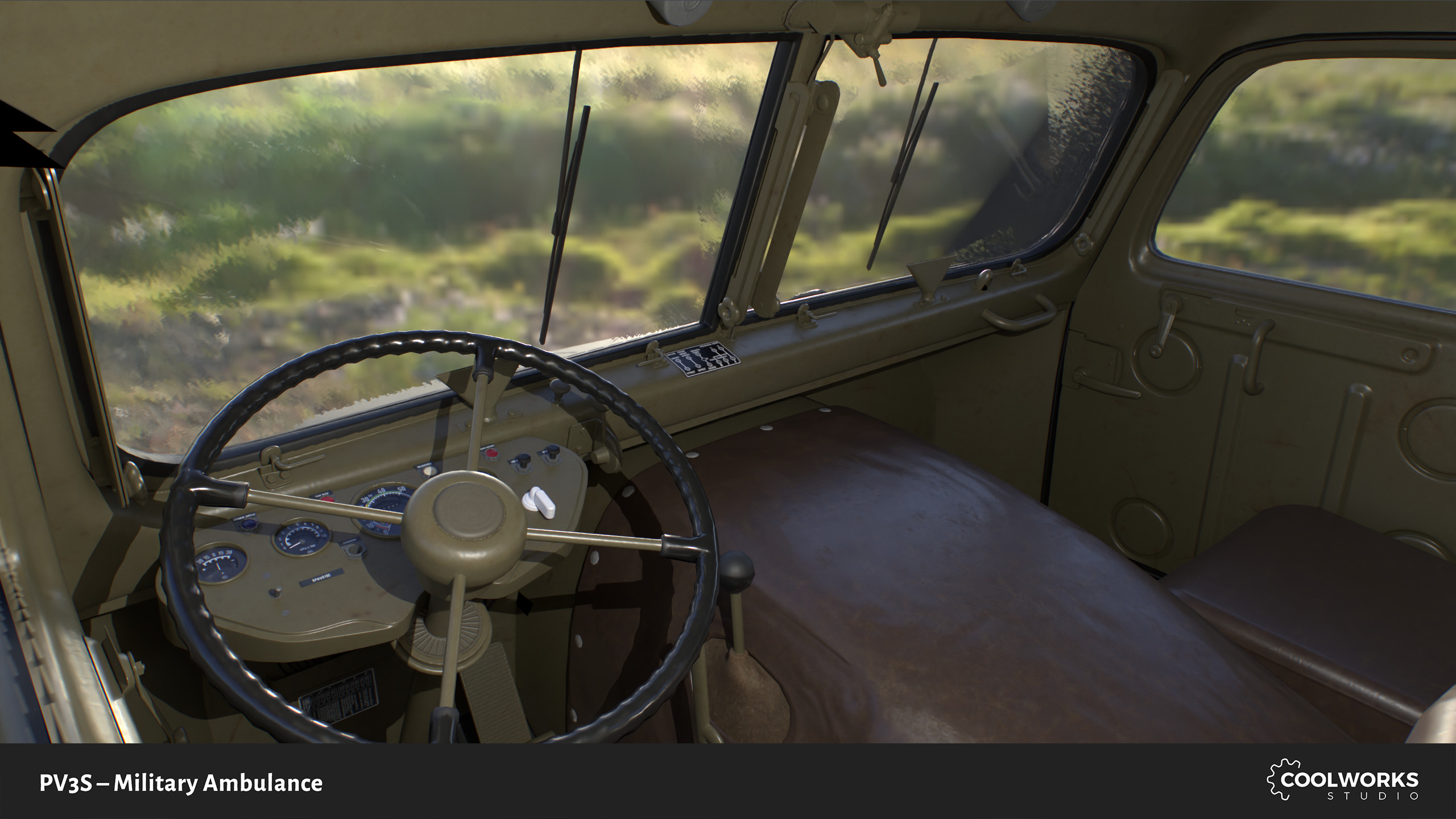 PV3S Truck Ambulance Set Low-poly 3D model_11