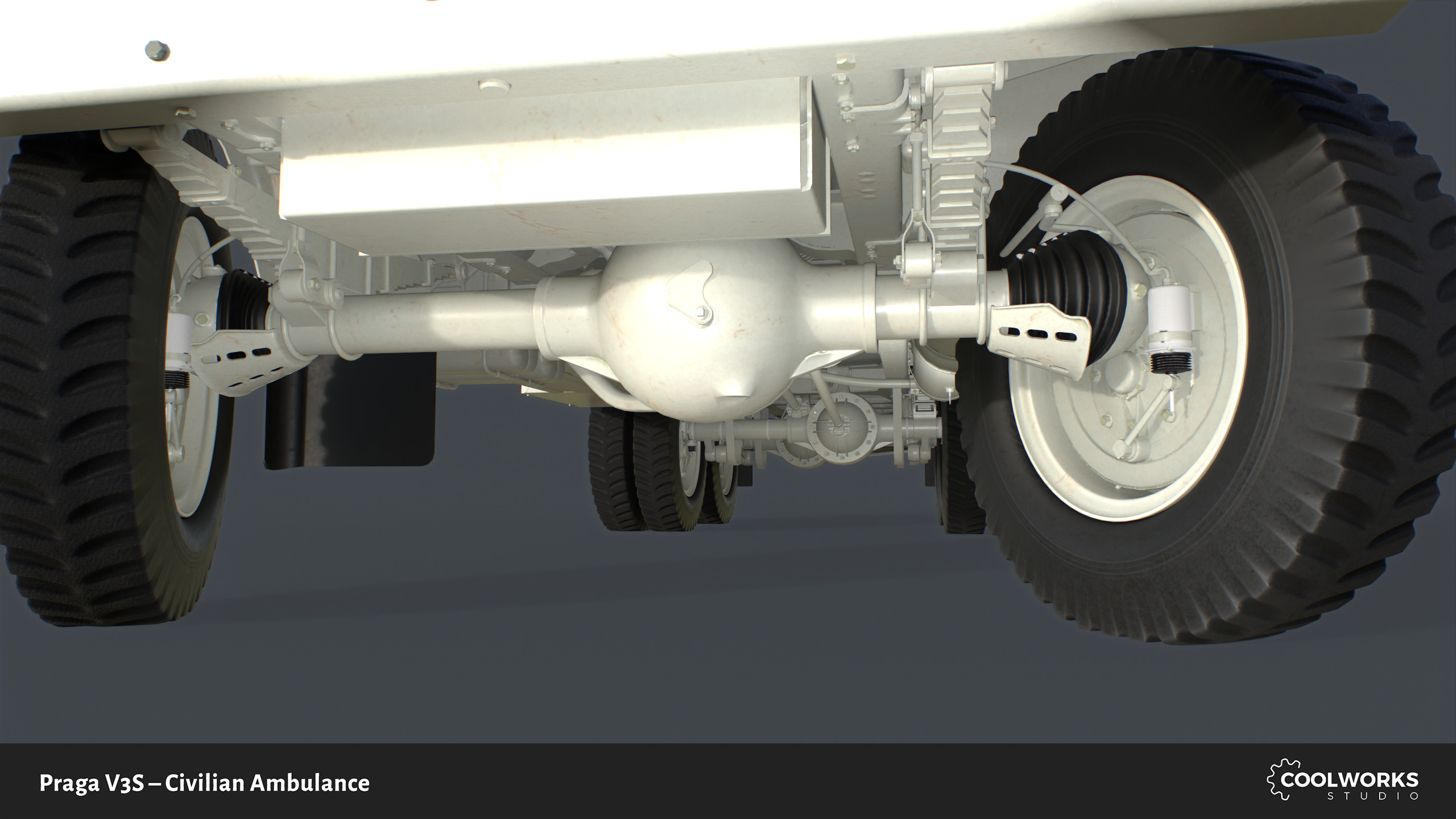 PV3S Truck Ambulance Set Low-poly 3D model_83