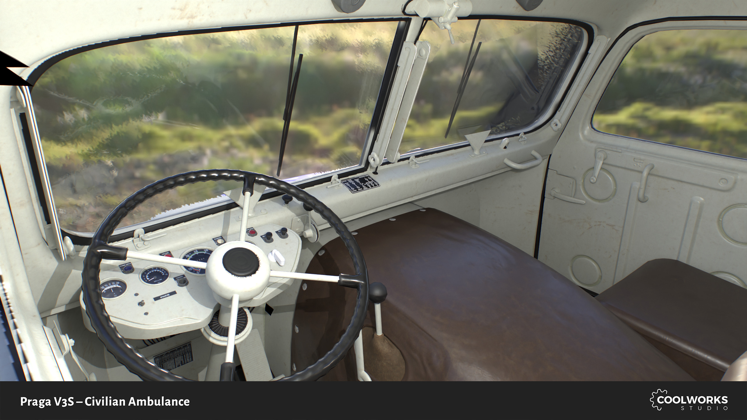 PV3S Truck Ambulance Set Low-poly 3D model_80