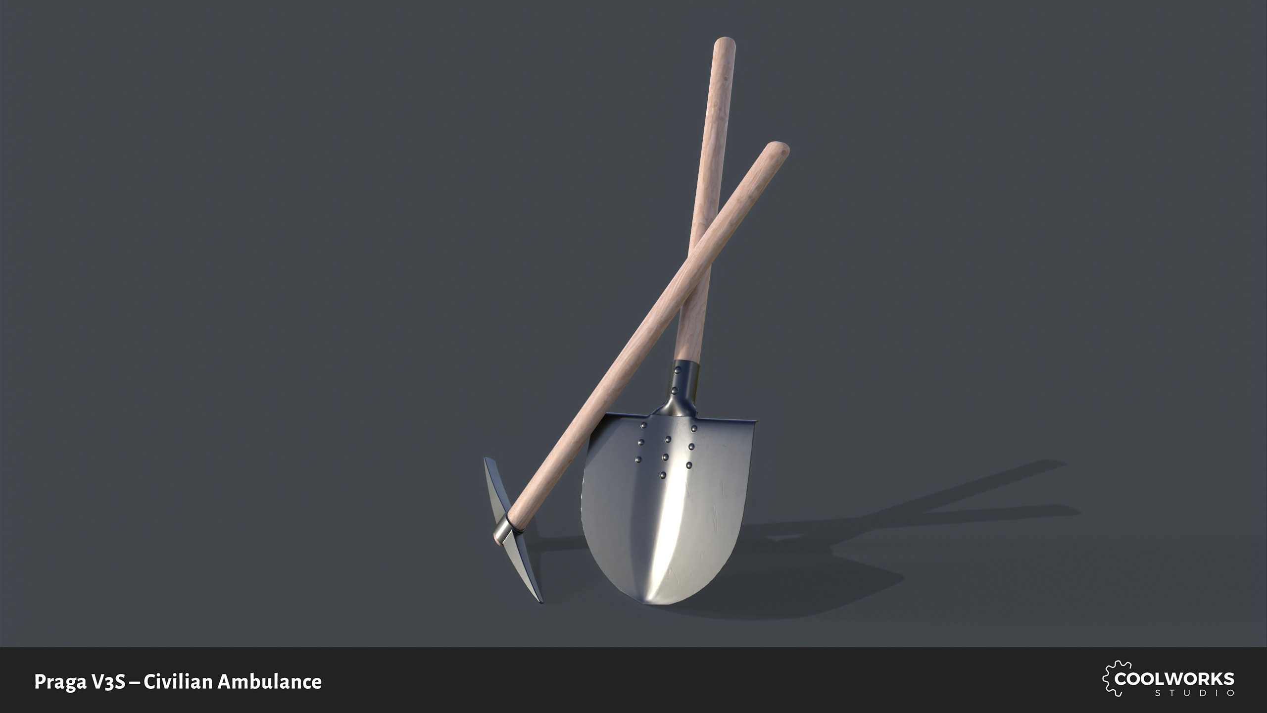 PV3S Truck Ambulance Set Low-poly 3D model_85