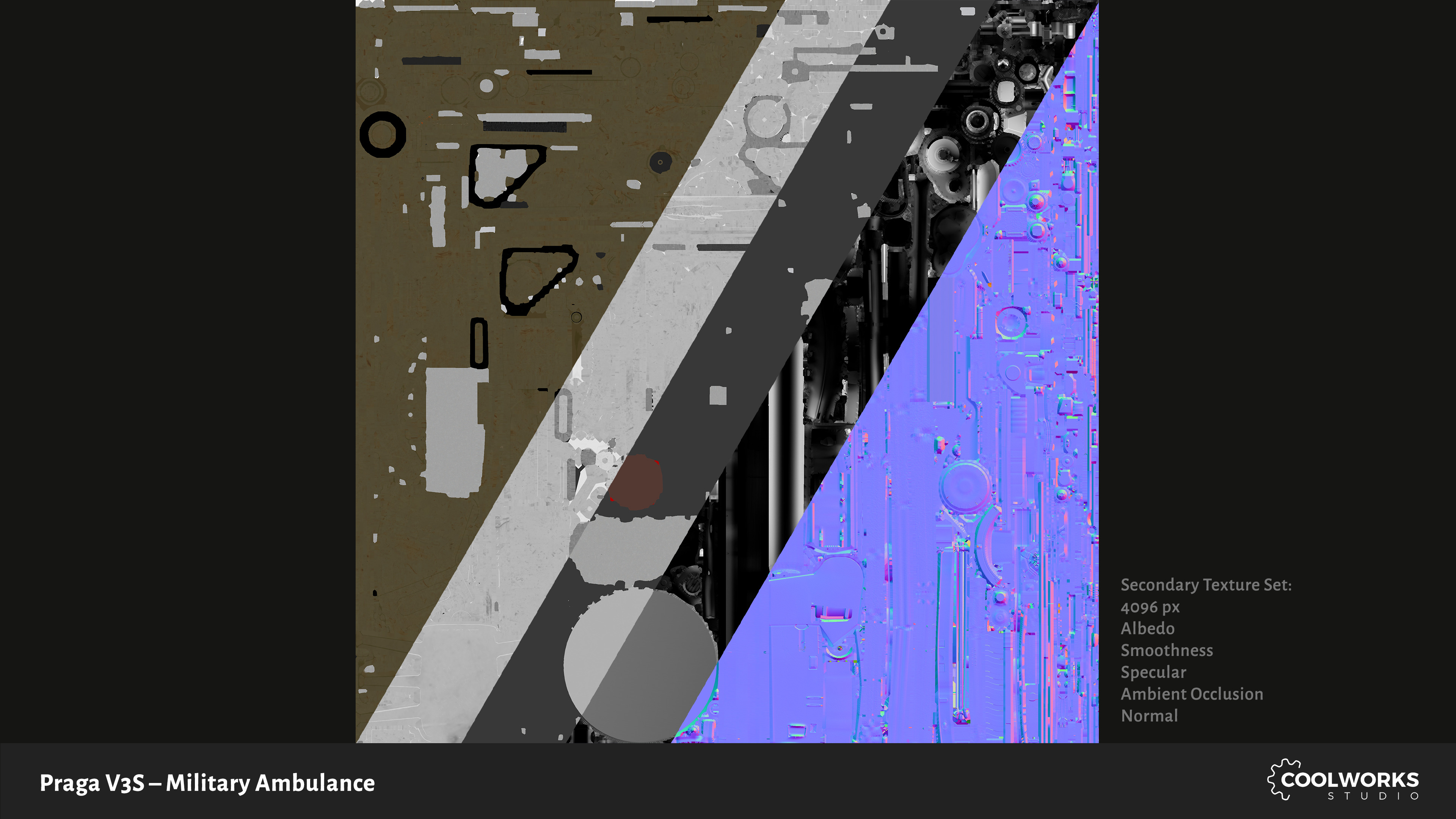 PV3S Truck Ambulance Set Low-poly 3D model_29