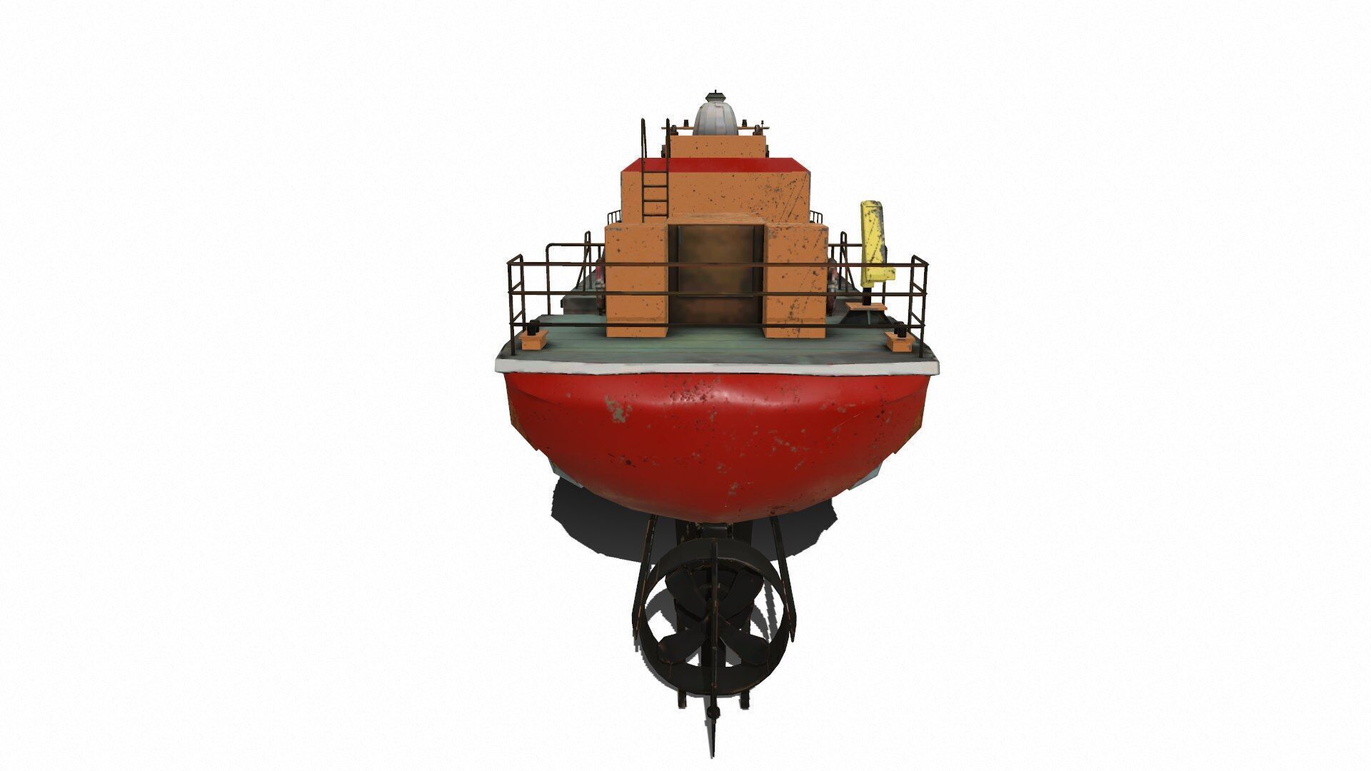 Towboat Low-poly PBR Low-poly 3D model_5