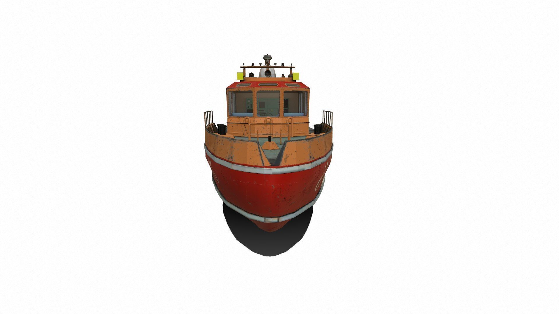 Towboat Low-poly PBR Low-poly 3D model_10