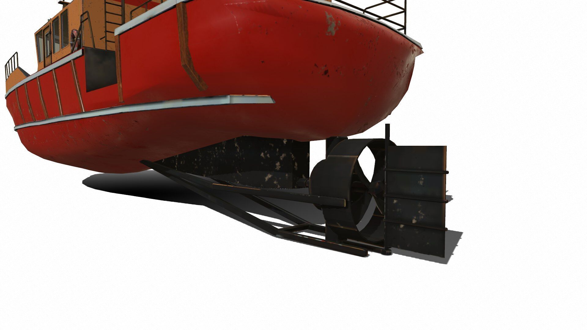 Towboat Low-poly PBR Low-poly 3D model_17