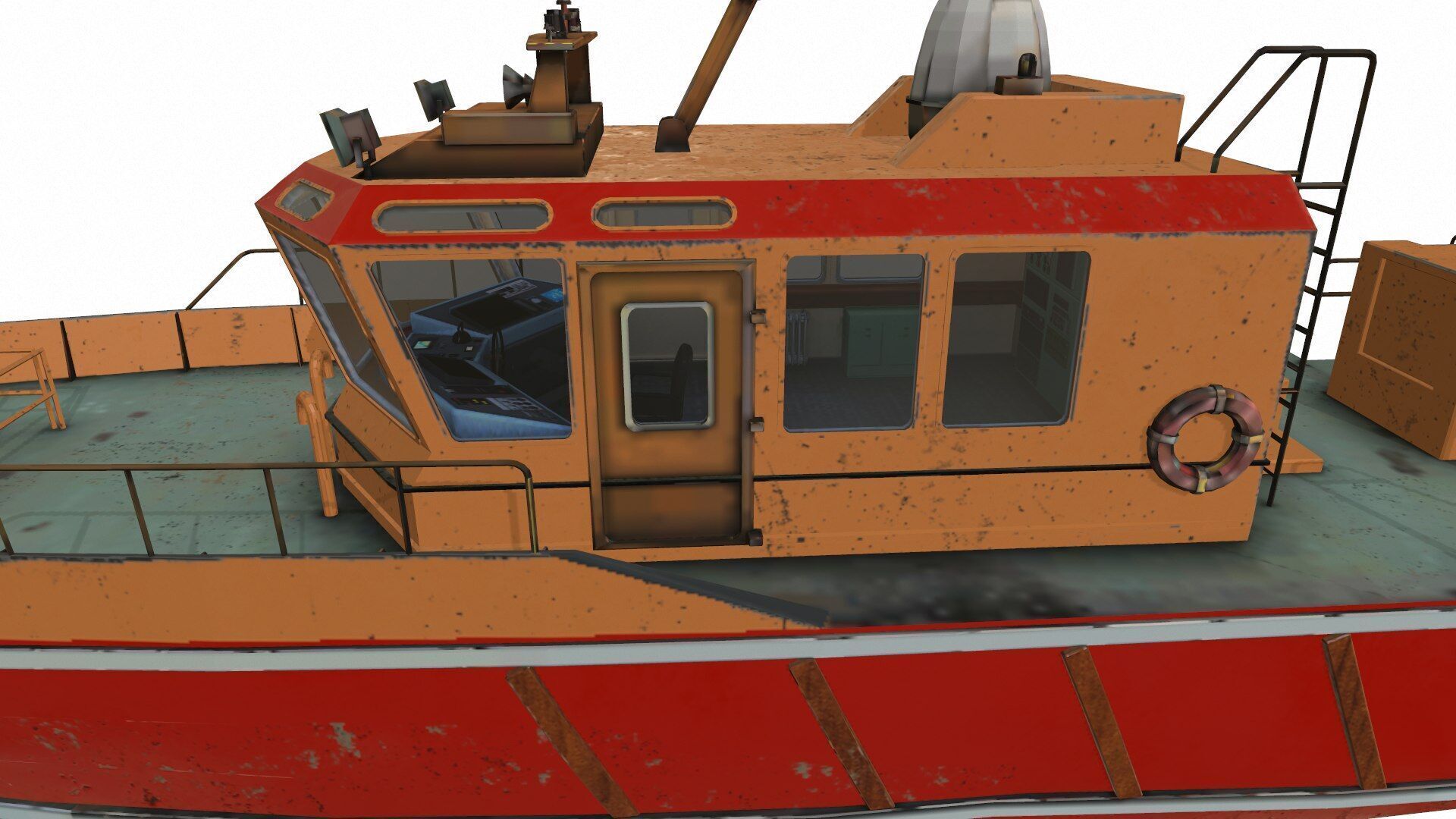 Towboat Low-poly PBR Low-poly 3D model_12