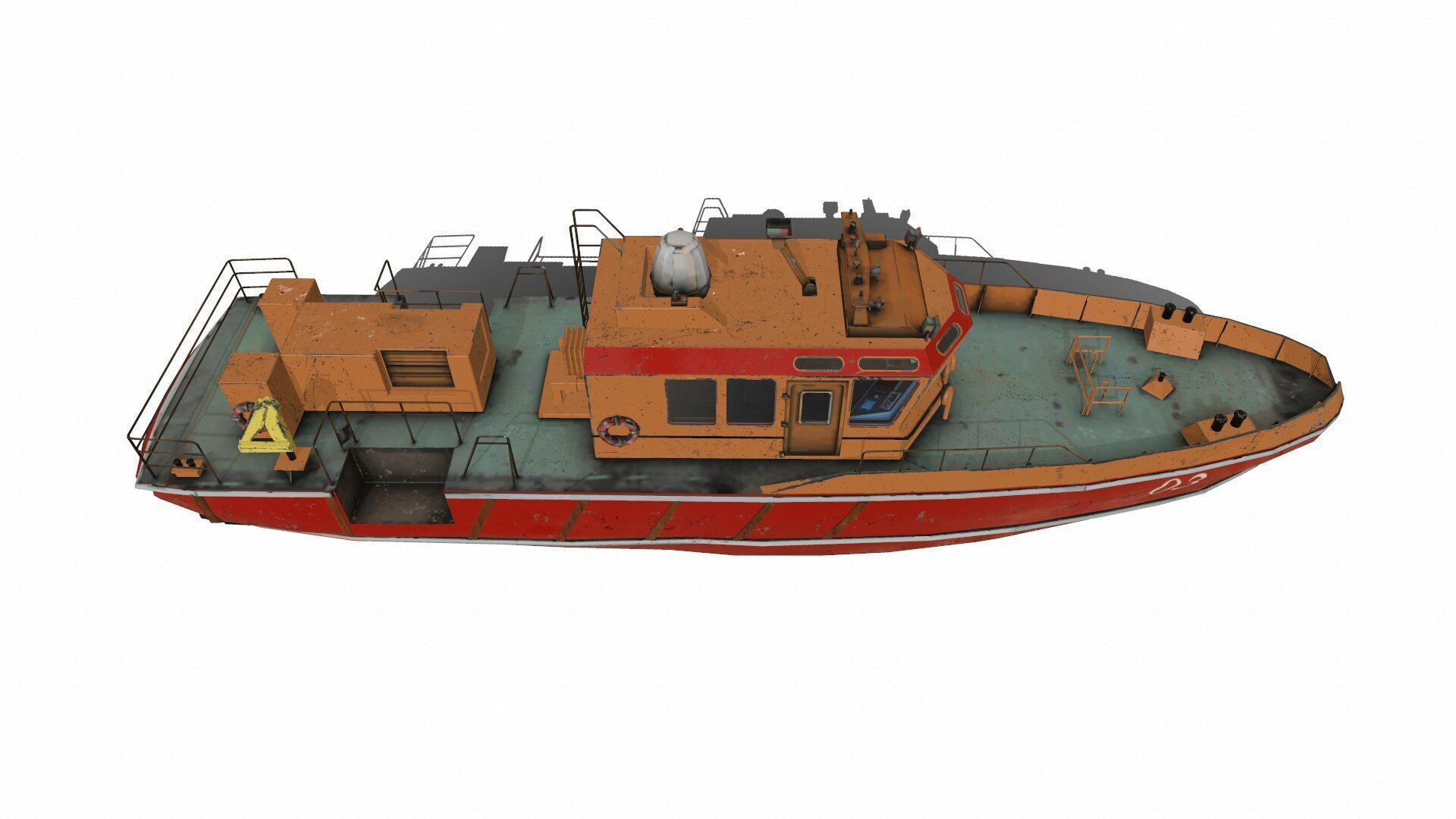 Towboat Low-poly PBR Low-poly 3D model_8