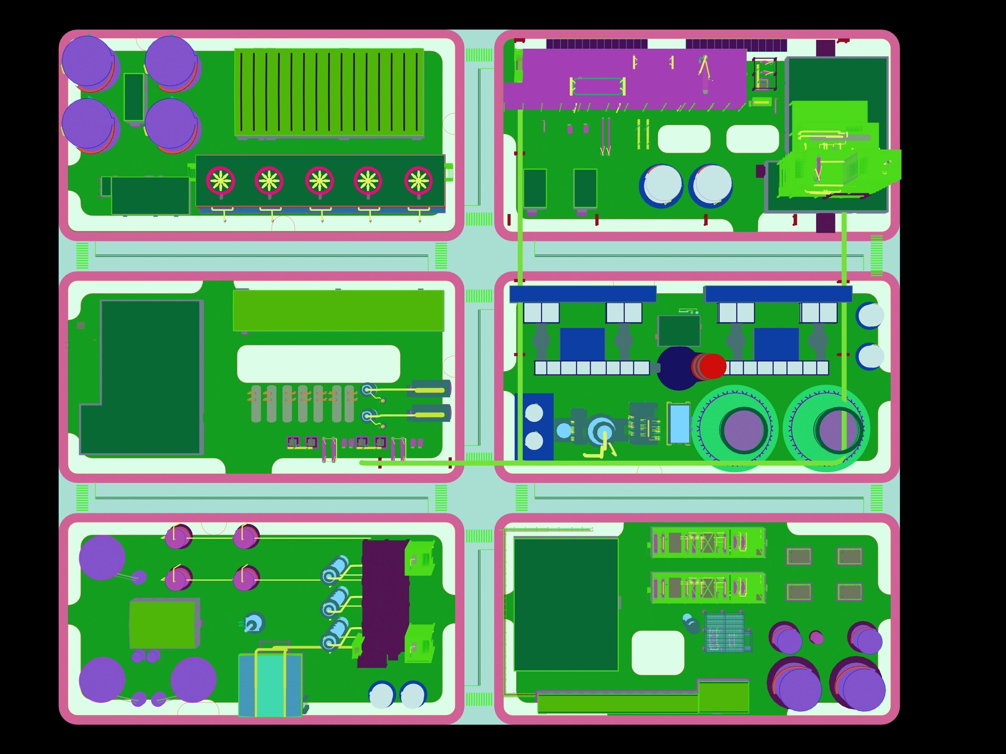 Huge Refinery  3D model_16