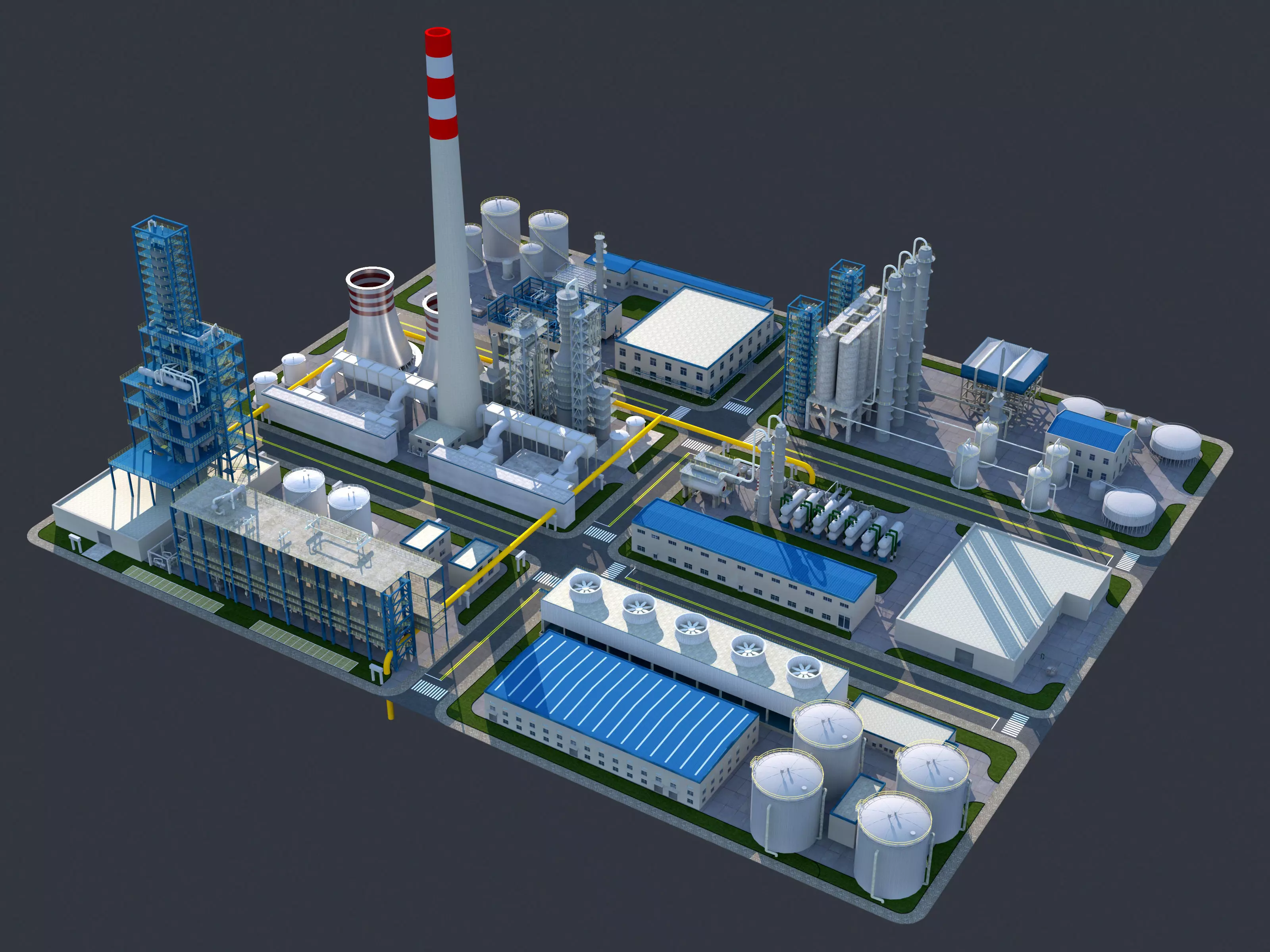 Huge Refinery  3D model_0