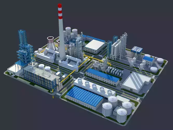 Huge Refinery  3D model
