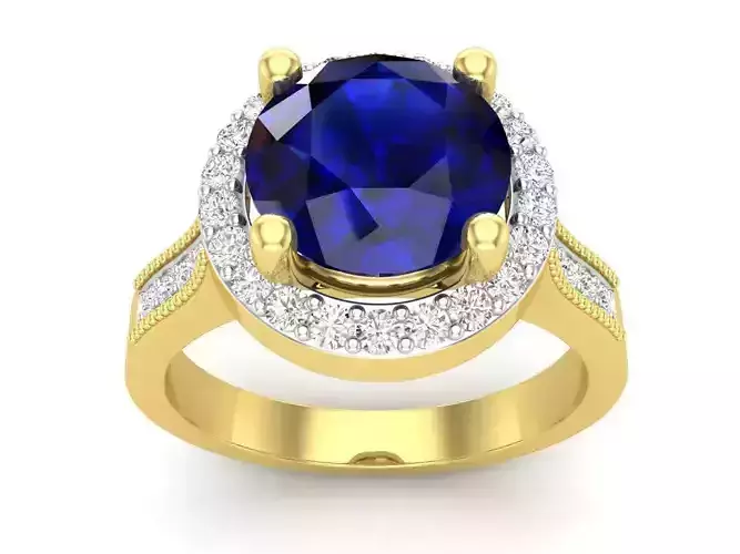 AV 662 Round White Diamond Womens Bridal Engagement Ring