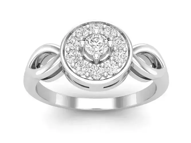AV 665 Ladies diamond generic ring 3D print model