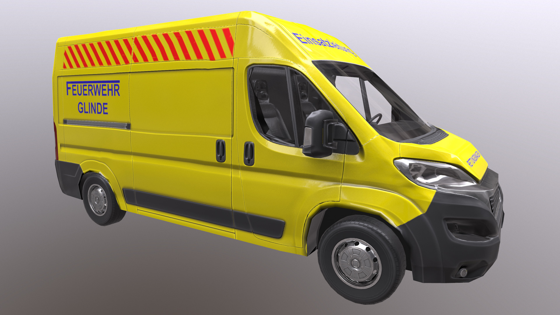 Rettungswagen German Ambulance Low Poly Low-poly 3D model_29