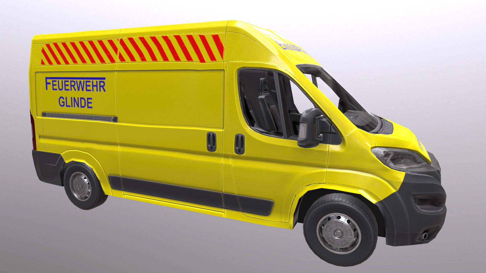 Rettungswagen German Ambulance Low Poly Low-poly 3D model_18