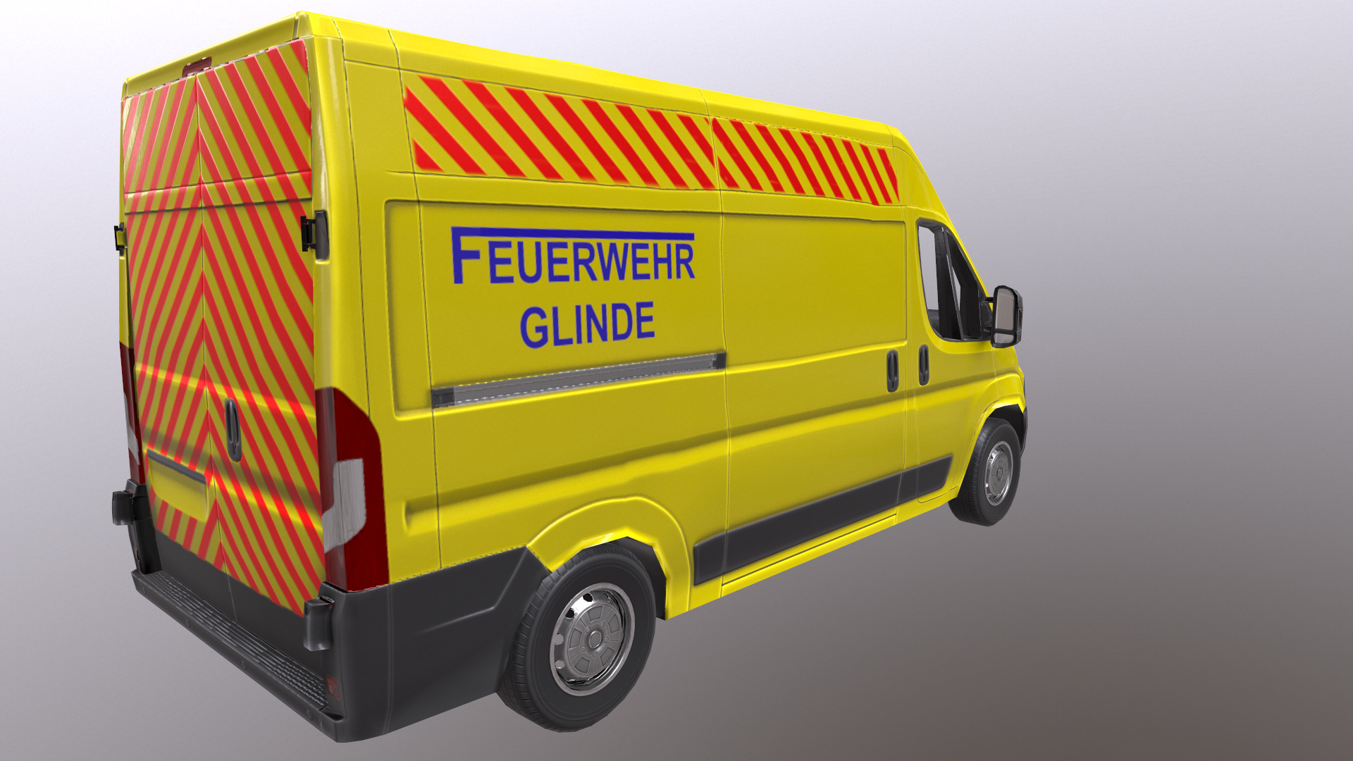 Rettungswagen German Ambulance Low Poly Low-poly 3D model_17
