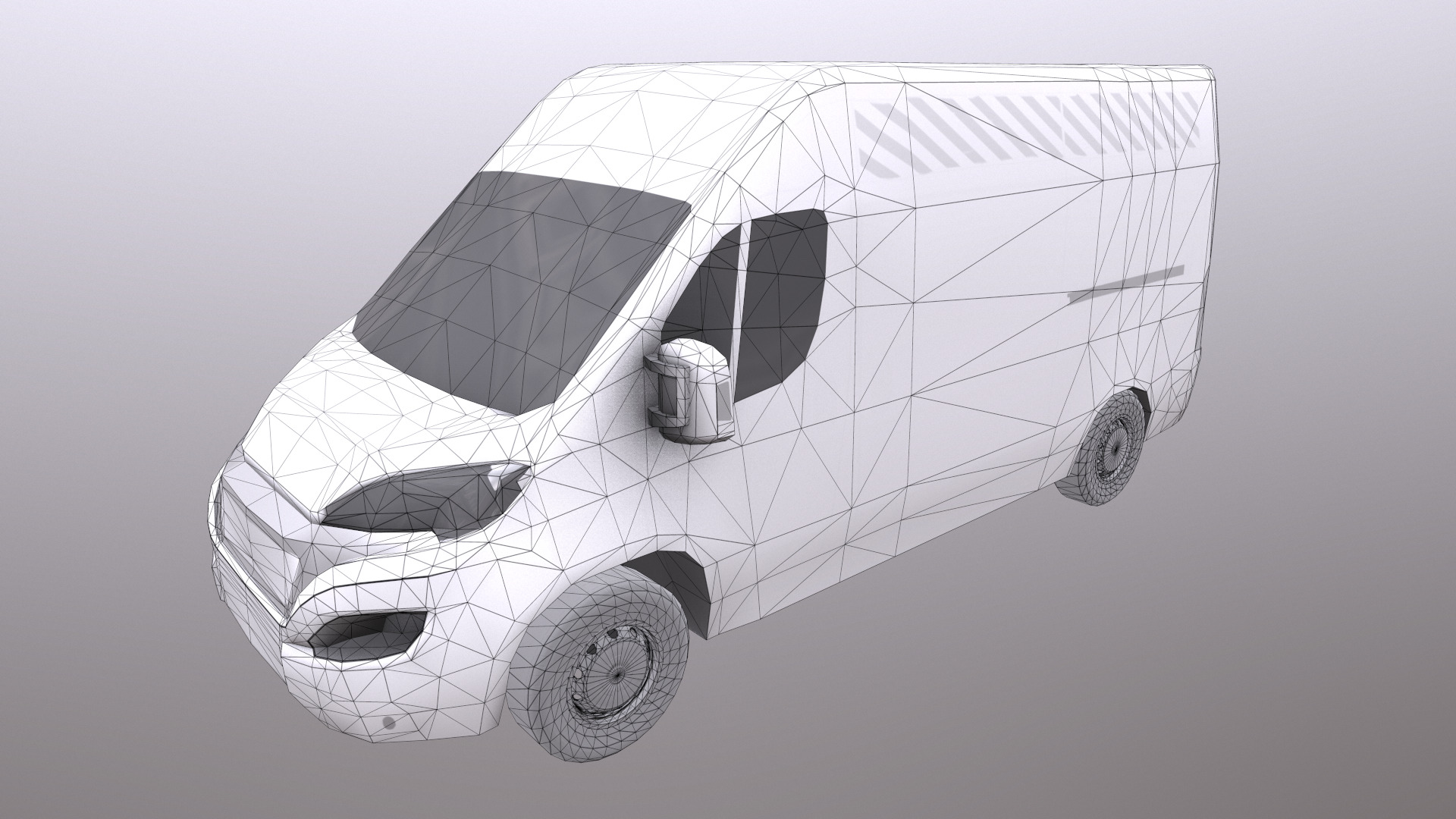 Rettungswagen German Ambulance Low Poly Low-poly 3D model_39