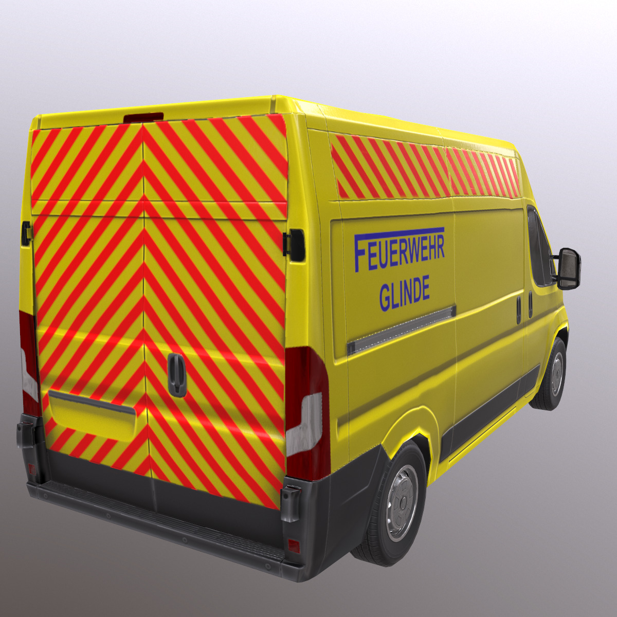 Rettungswagen German Ambulance Low Poly Low-poly 3D model_4