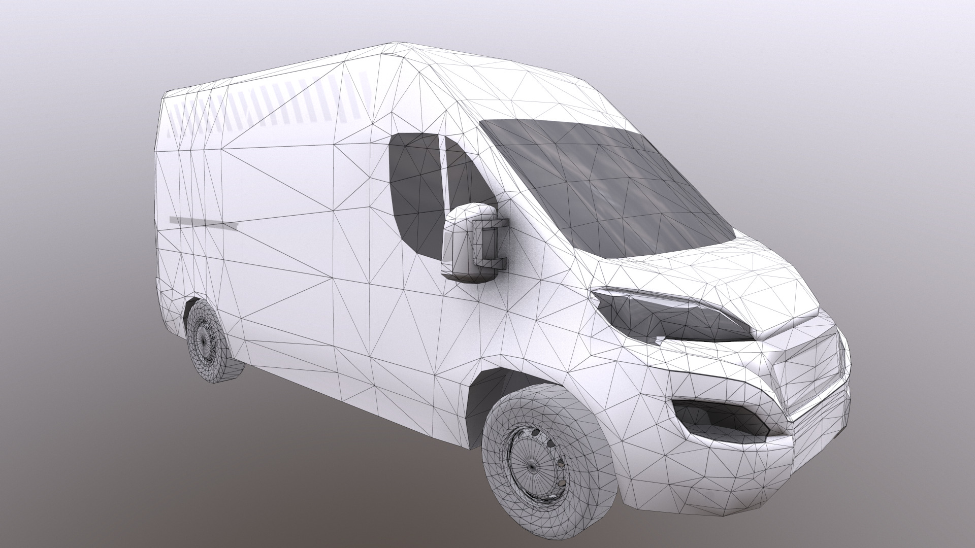 Rettungswagen German Ambulance Low Poly Low-poly 3D model_38