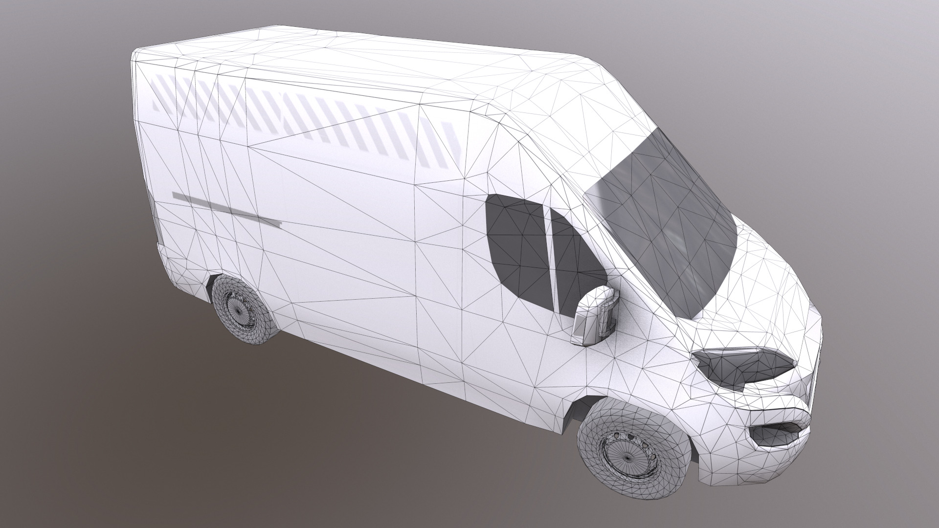 Rettungswagen German Ambulance Low Poly Low-poly 3D model_42