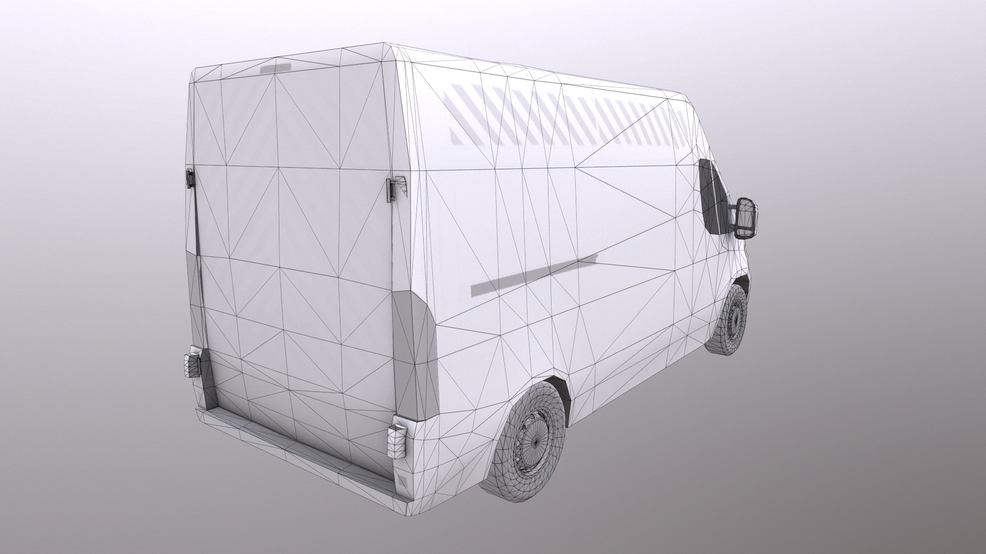 Rettungswagen German Ambulance Low Poly Low-poly 3D model_41