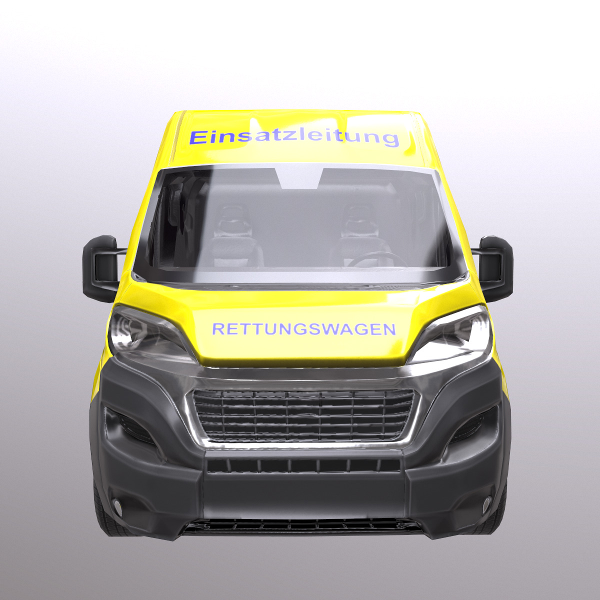 Rettungswagen German Ambulance Low Poly Low-poly 3D model_3