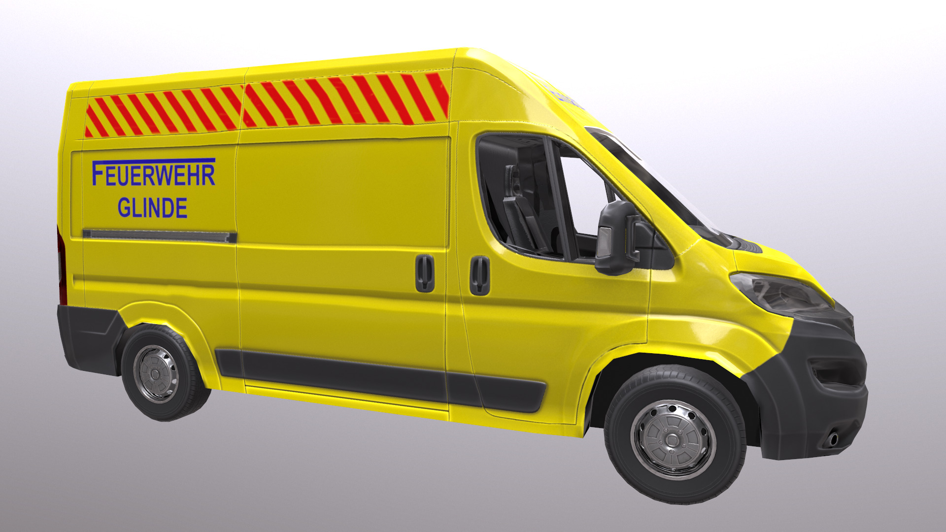 Rettungswagen German Ambulance Low Poly Low-poly 3D model_21