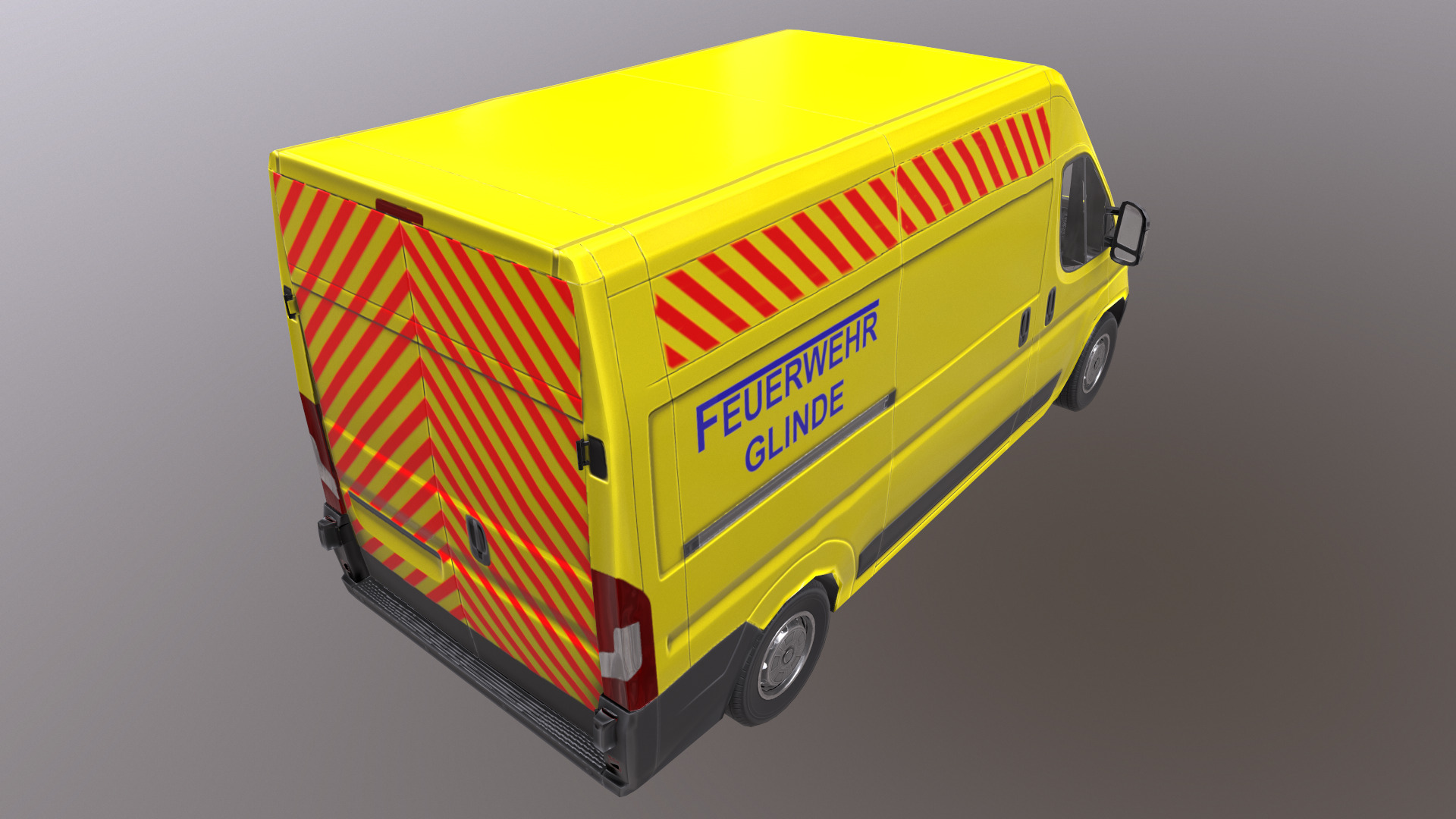 Rettungswagen German Ambulance Low Poly Low-poly 3D model_24