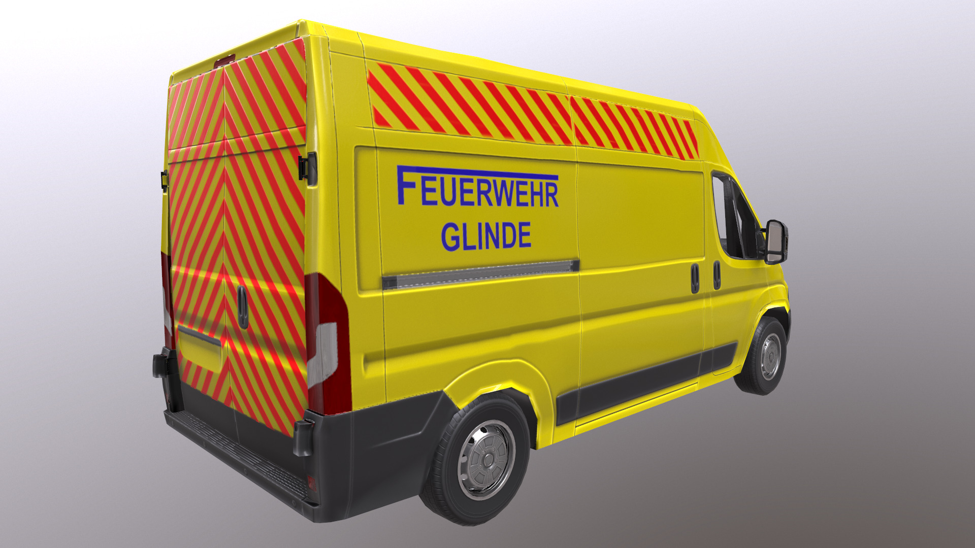Rettungswagen German Ambulance Low Poly Low-poly 3D model_22