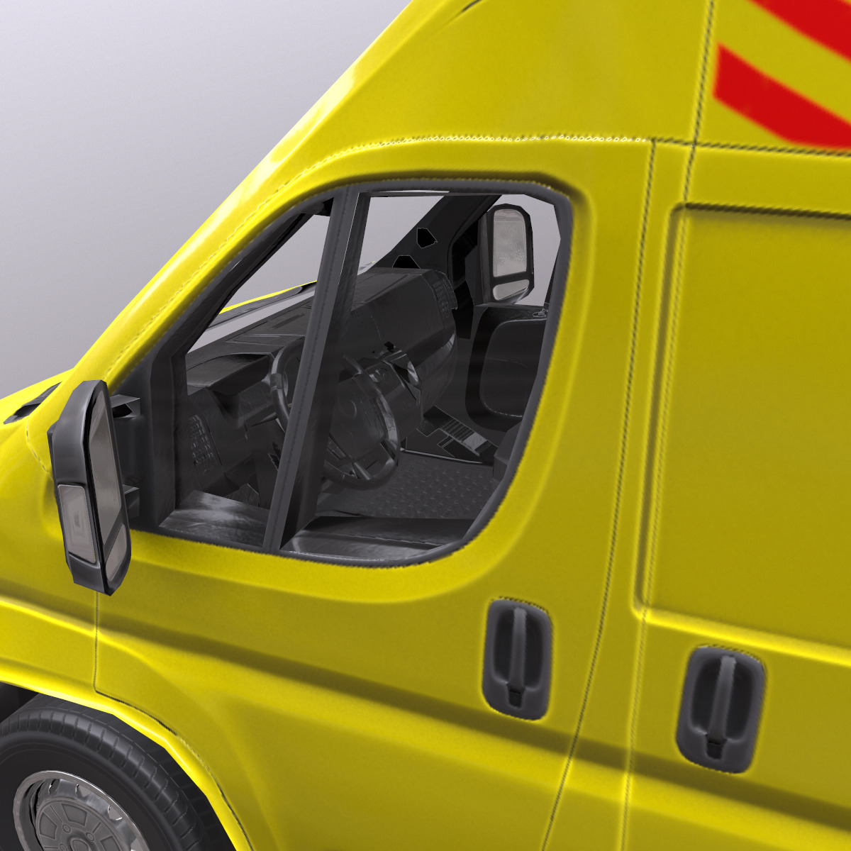 Rettungswagen German Ambulance Low Poly Low-poly 3D model_8