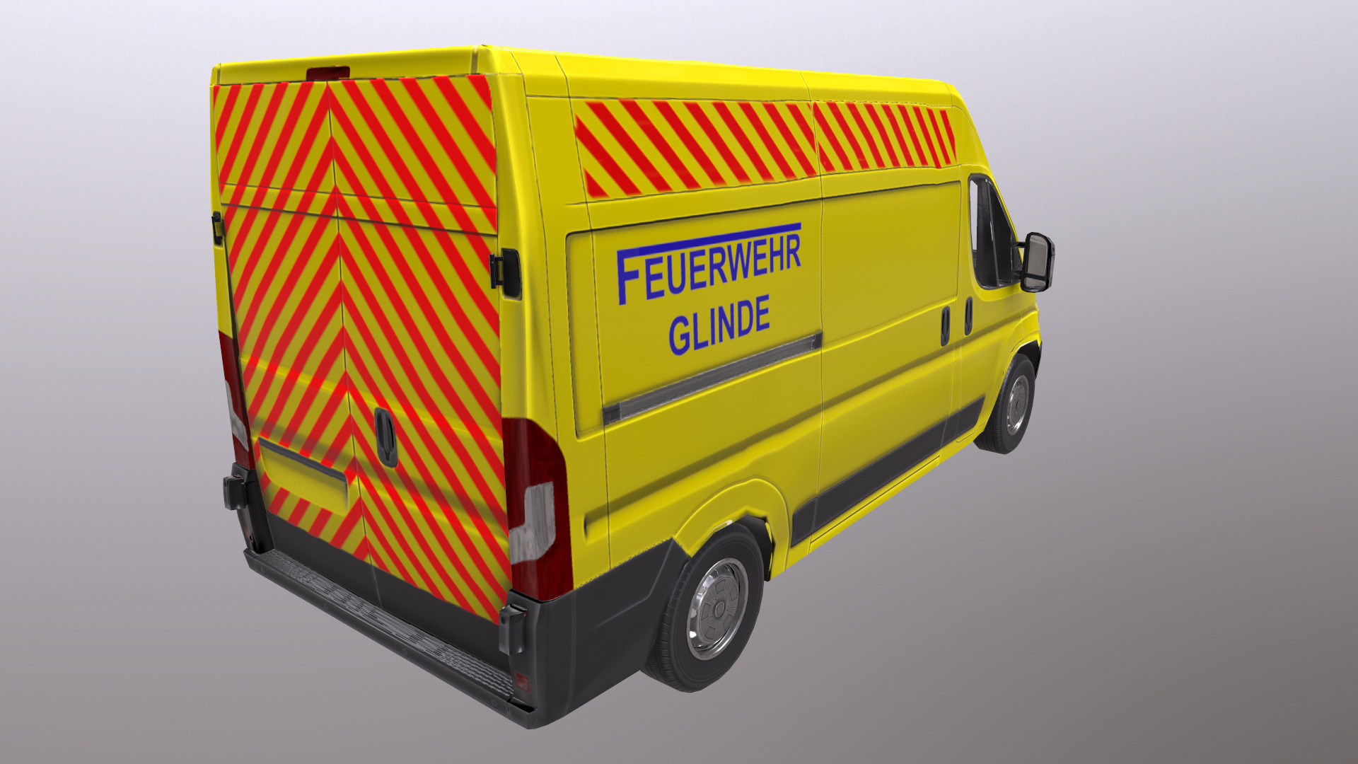 Rettungswagen German Ambulance Low Poly Low-poly 3D model_30