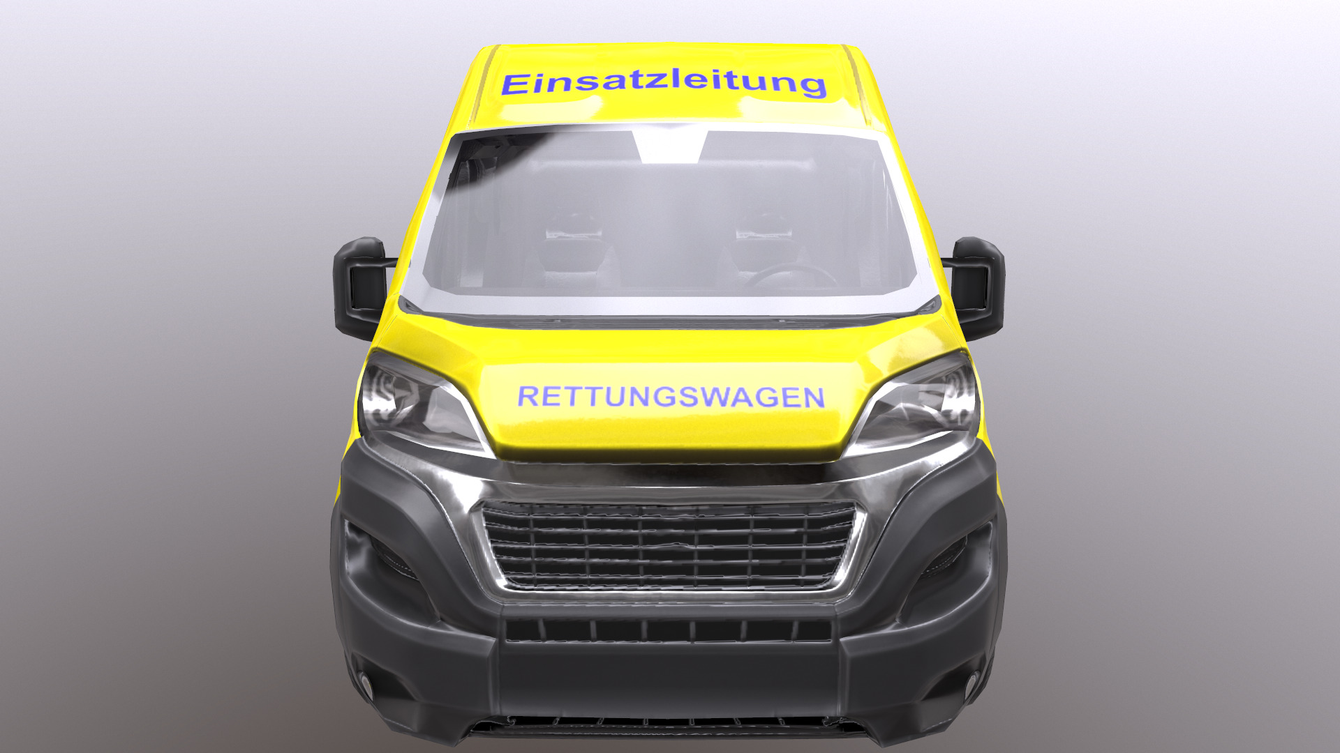 Rettungswagen German Ambulance Low Poly Low-poly 3D model_13