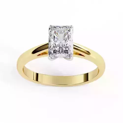 Printable 3D jewelry model of Solitaire Lady Ring with Diamond
