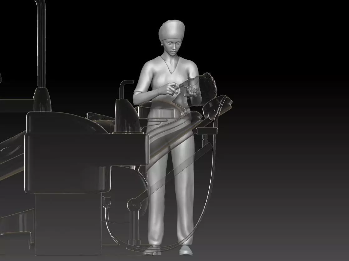 doctor or dentist girl 1 3D print model