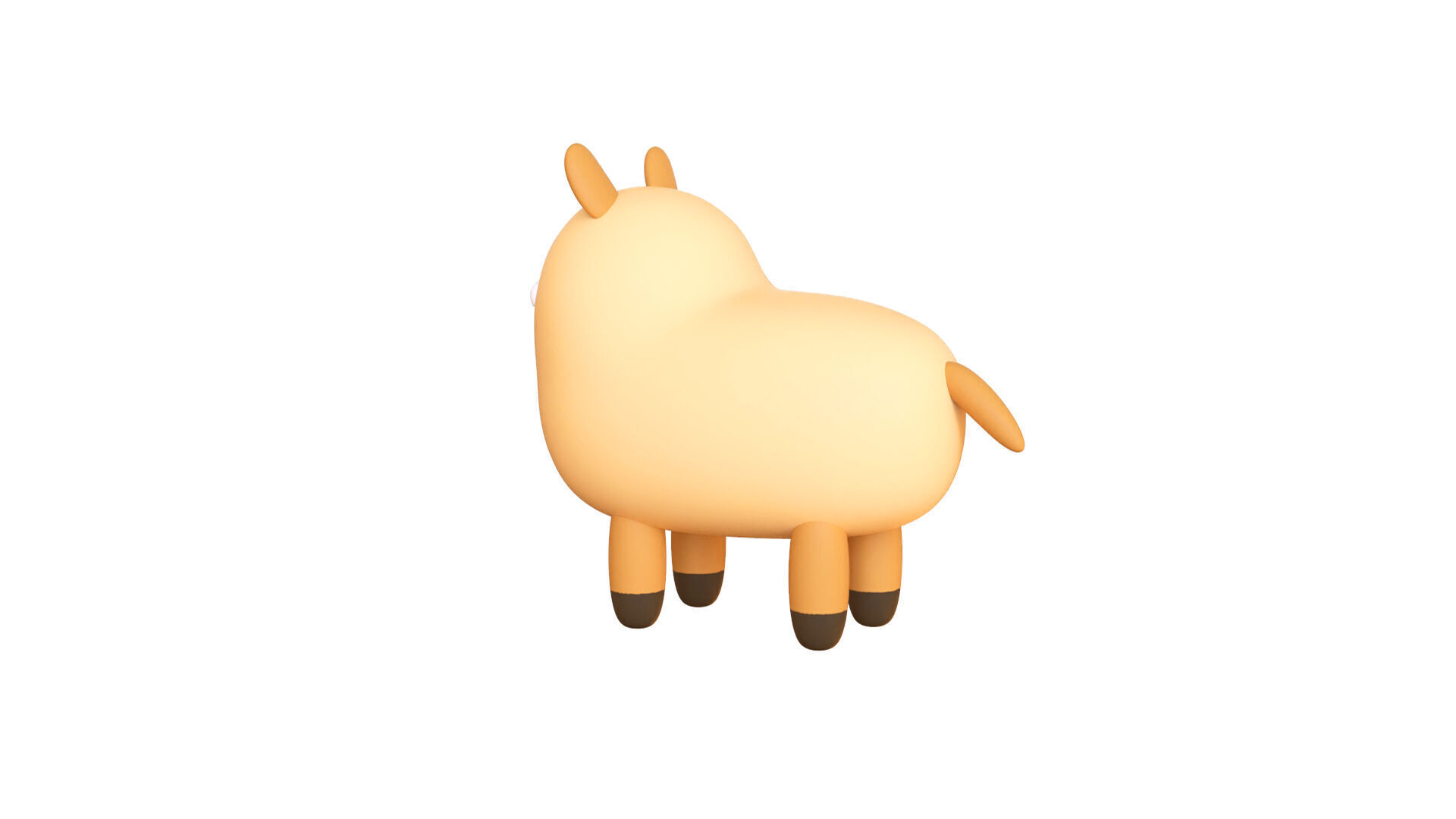 Low-Poly Llama Animated - Fun World Animal Low-poly 3D model_4