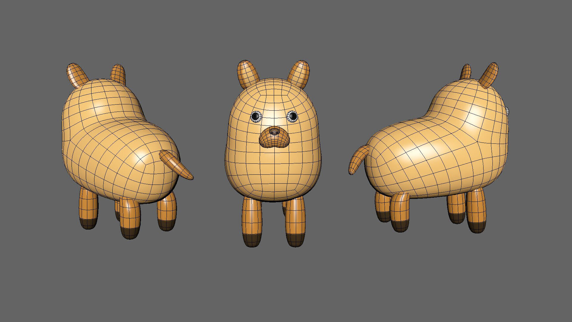 Low-Poly Llama Animated - Fun World Animal Low-poly 3D model_9