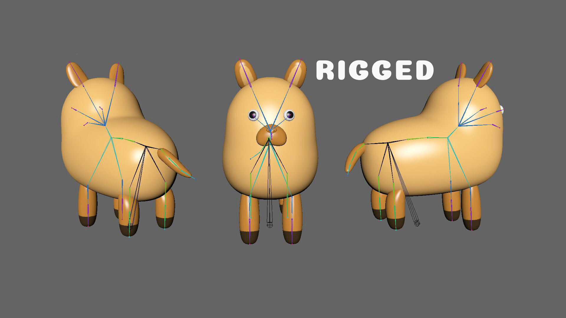 Low-Poly Llama Animated - Fun World Animal Low-poly 3D model_3