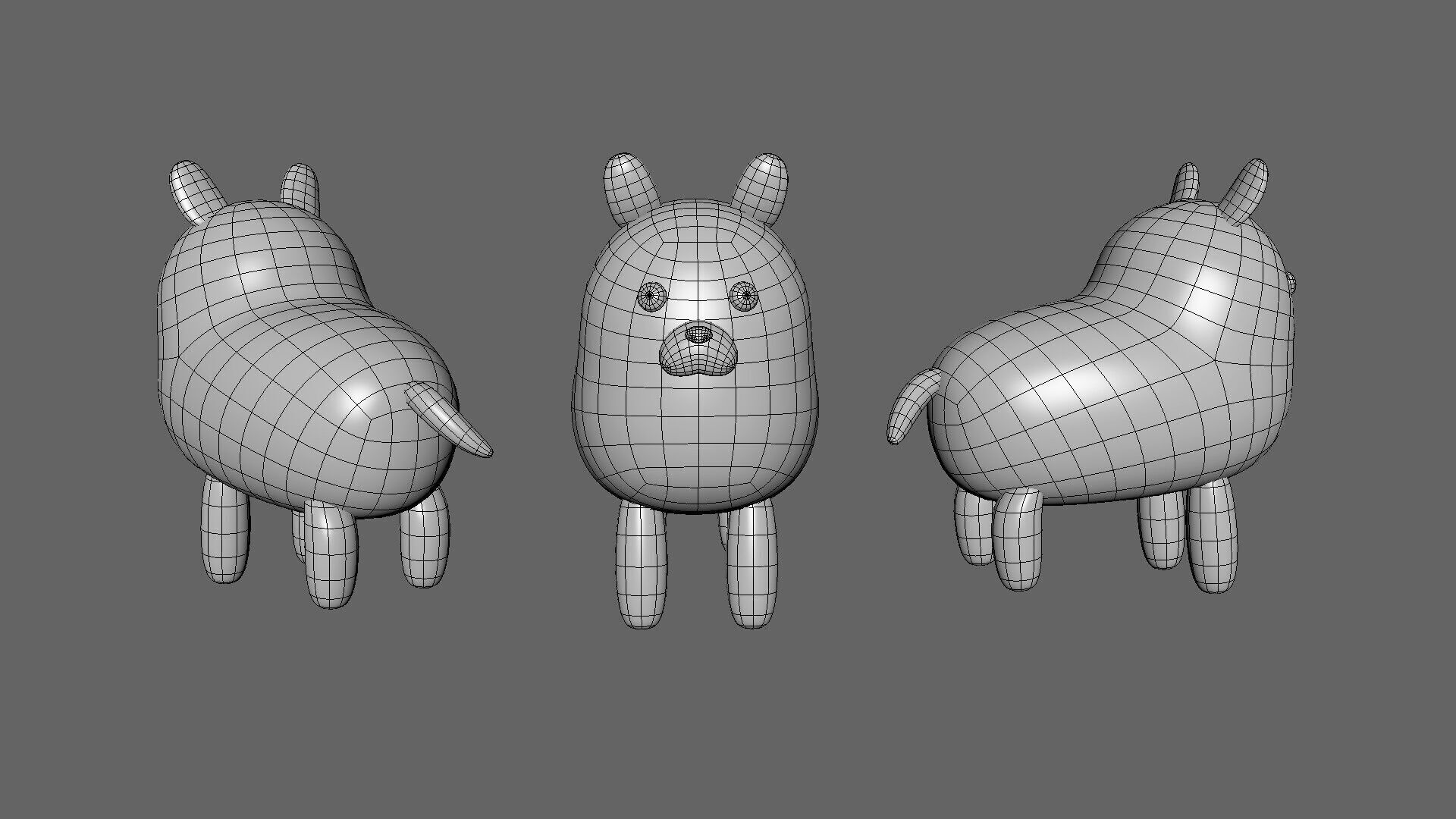 Low-Poly Llama Animated - Fun World Animal Low-poly 3D model_8