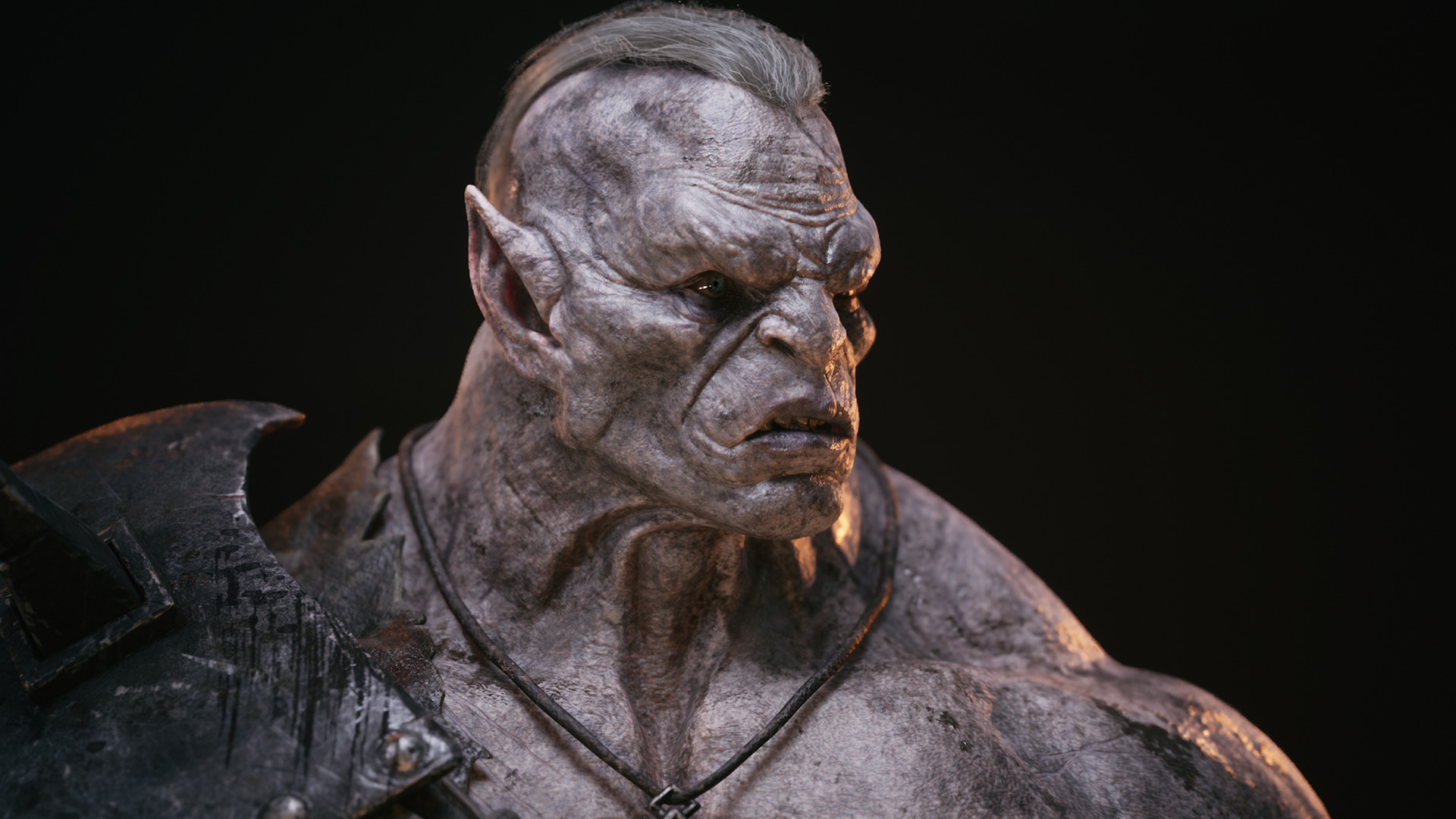 Skull Crusher Orc - Rigged and Animated Low-poly 3D model_5