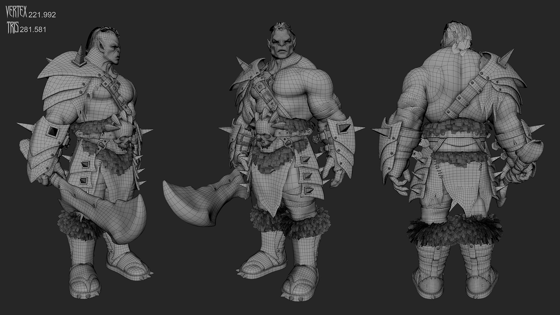 Skull Crusher Orc - Rigged and Animated Low-poly 3D model_18