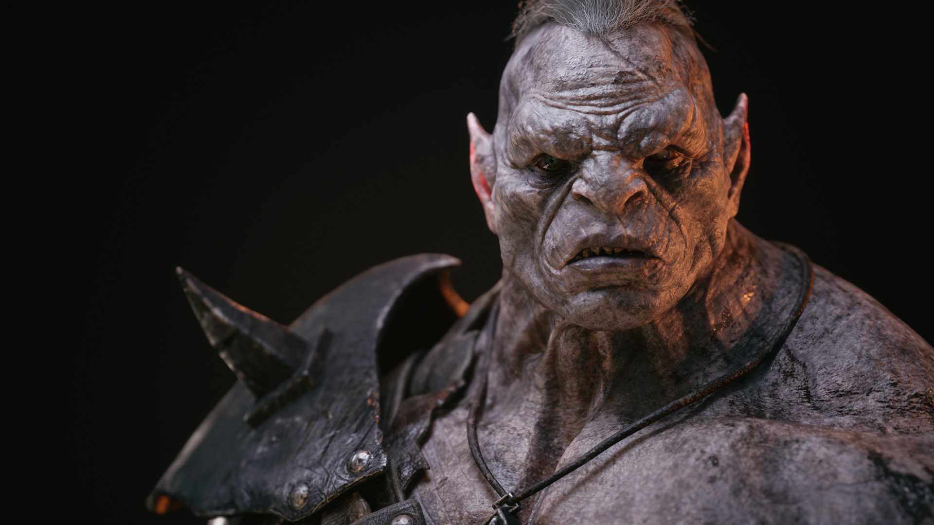 Skull Crusher Orc - Rigged and Animated Low-poly 3D model_6