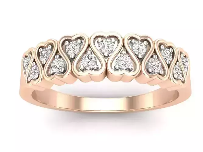 AV 668 Diamond Heart Shape Promise Engagement Ring