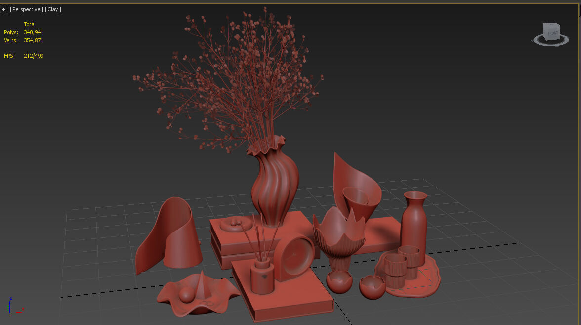 Decorative Set 10 3D model_7