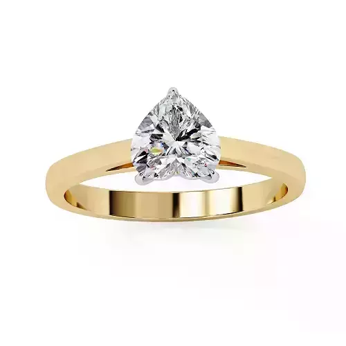 Printable 3D jewelry model of Solitaire Lady Ring with Diamond