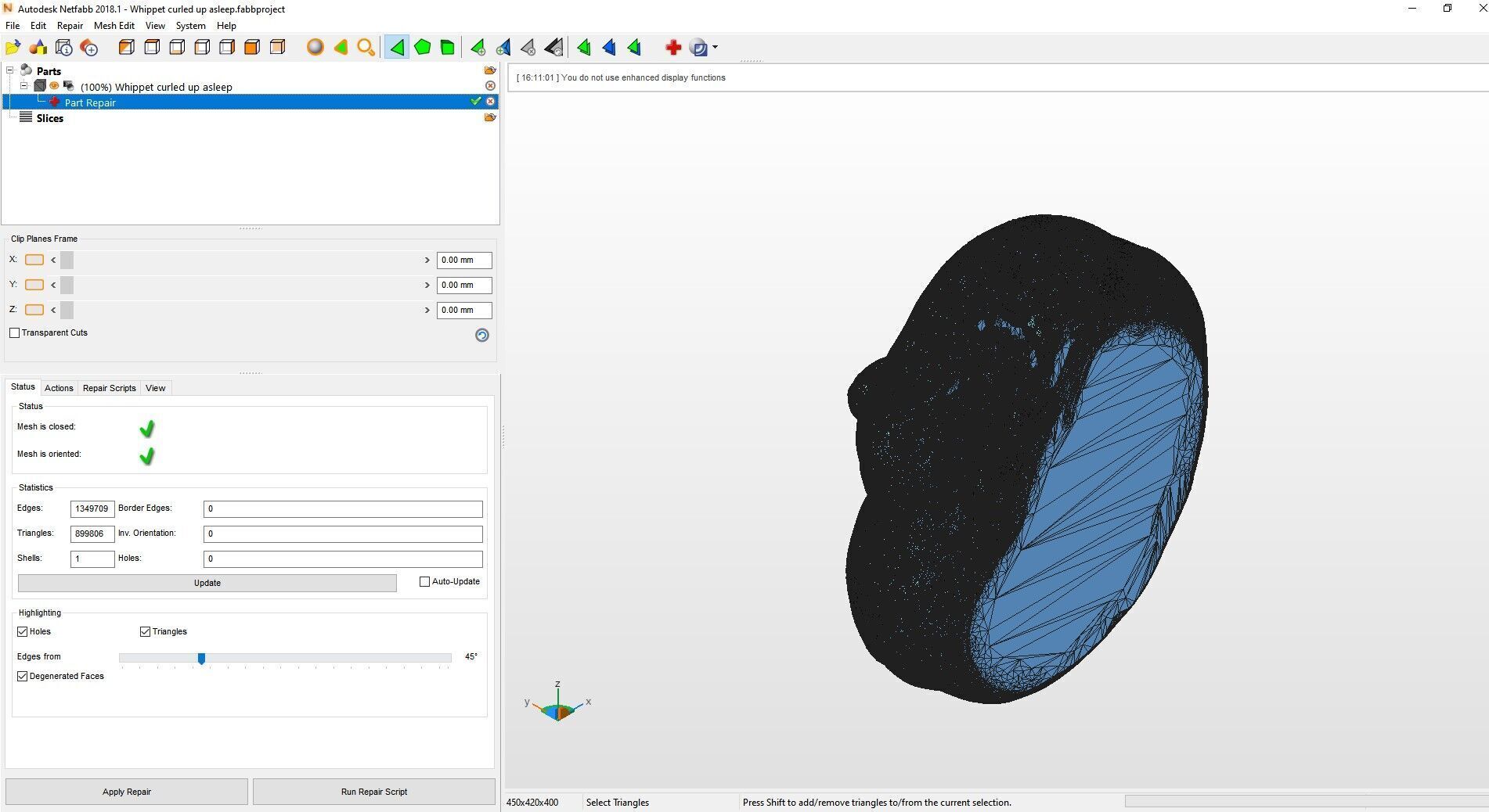 Whippet curled up asleep 3D print model_16