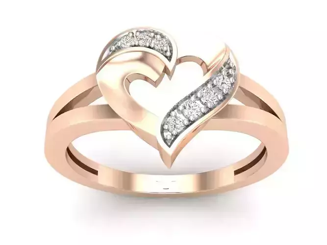 AV 682 Diamond Ladies Promise Heart Ring