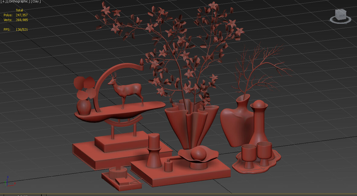 Decorative Set 11 3D model_8
