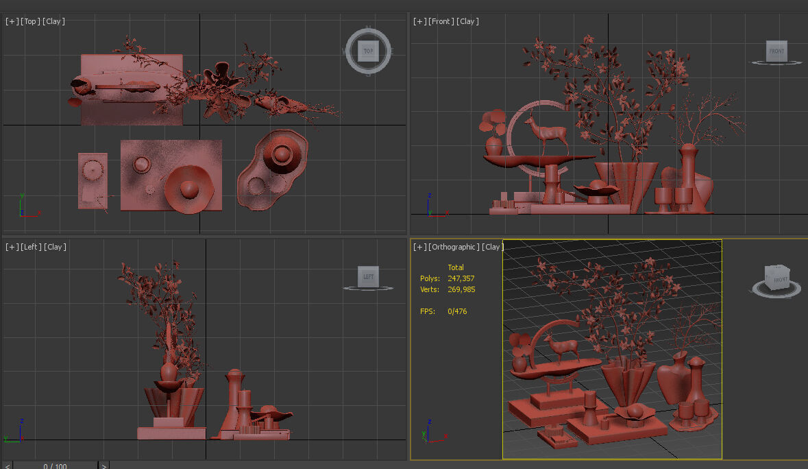 Decorative Set 11 3D model_7