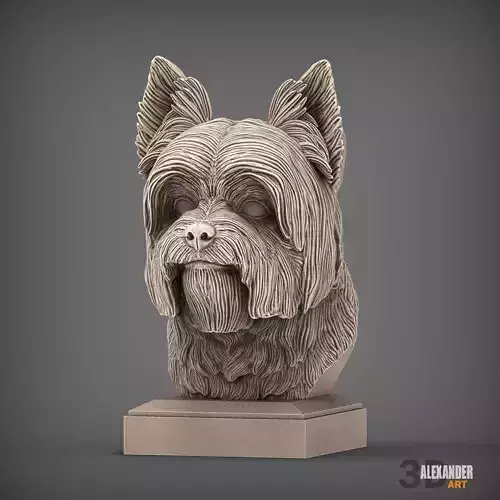 Yorkshire Terrier bust