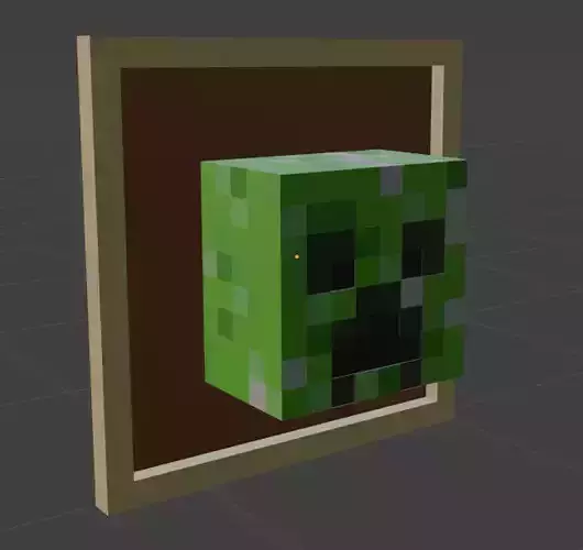 Minecraft Creeper Head for Mounted Item Frame 3D print model
