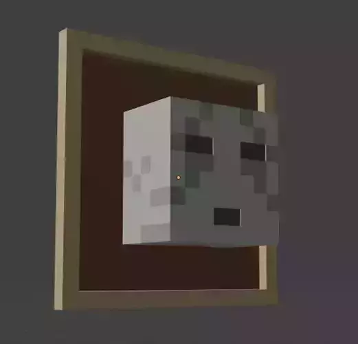 Minecraft Ghast Head for Mounted Item Frame 3D print model