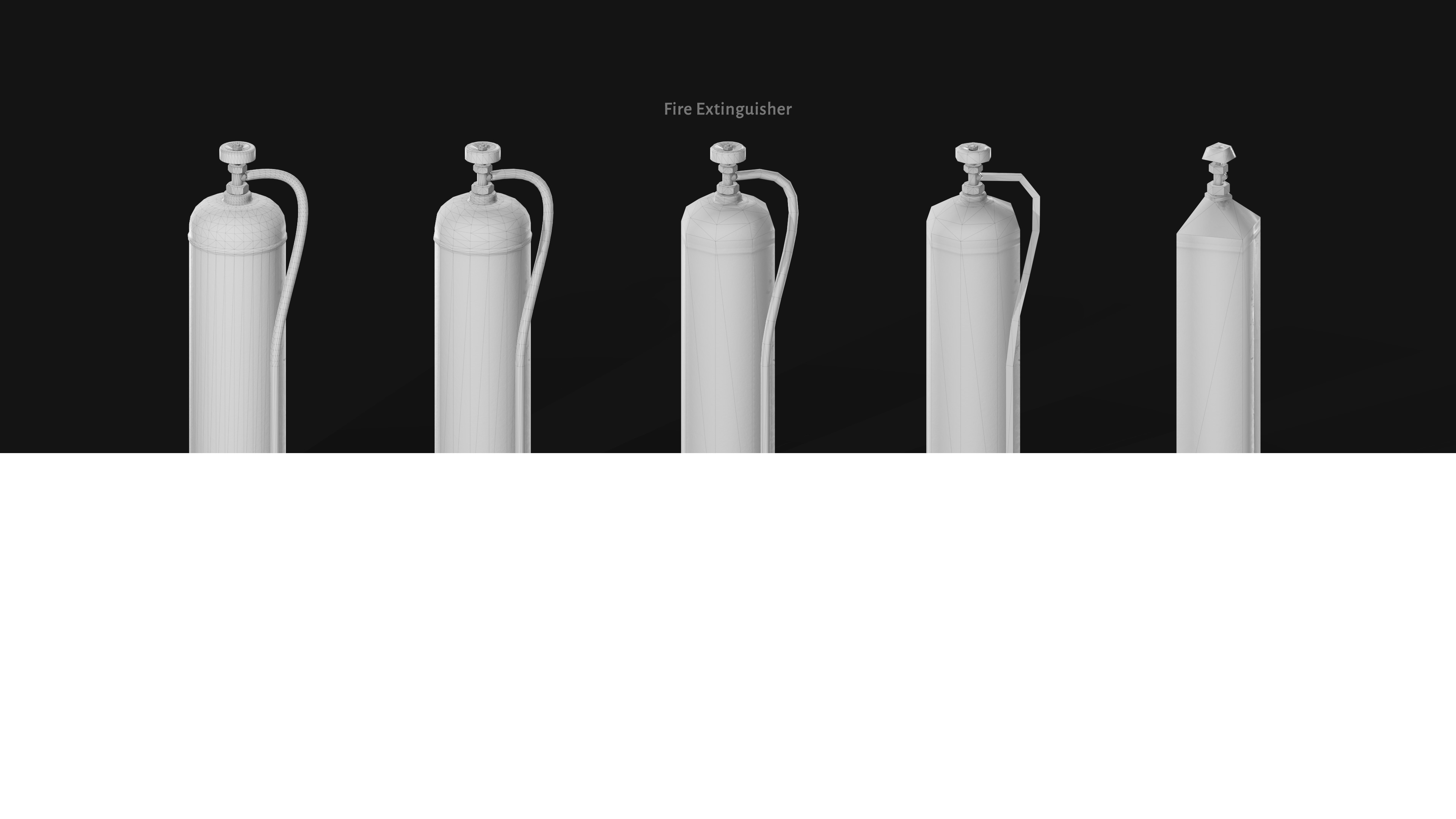 PV3S Truck Flatbed Set Low-poly 3D model_123